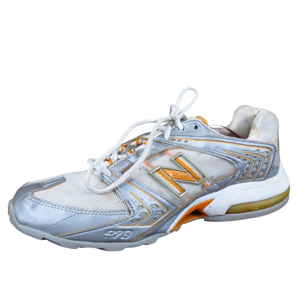 New Balance 970‎ Women Athletic Running Shoes Size 10 Training Silver Orange